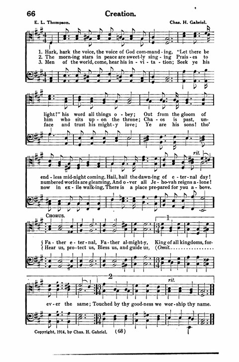 Gospel Songs for Men: a Collection of Quartets and Choruses for Male Voices page 66