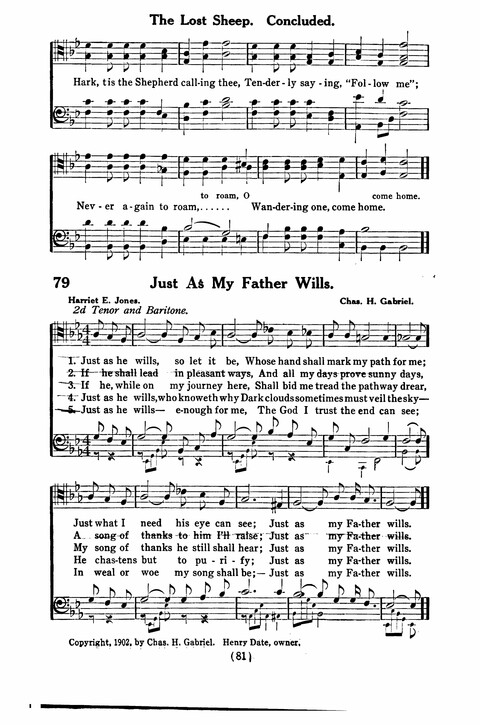 Gospel Songs for Men: a Collection of Quartets and Choruses for Male Voices page 79