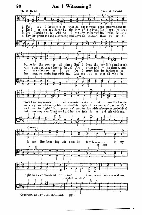 Gospel Songs for Men: a Collection of Quartets and Choruses for Male Voices page 80