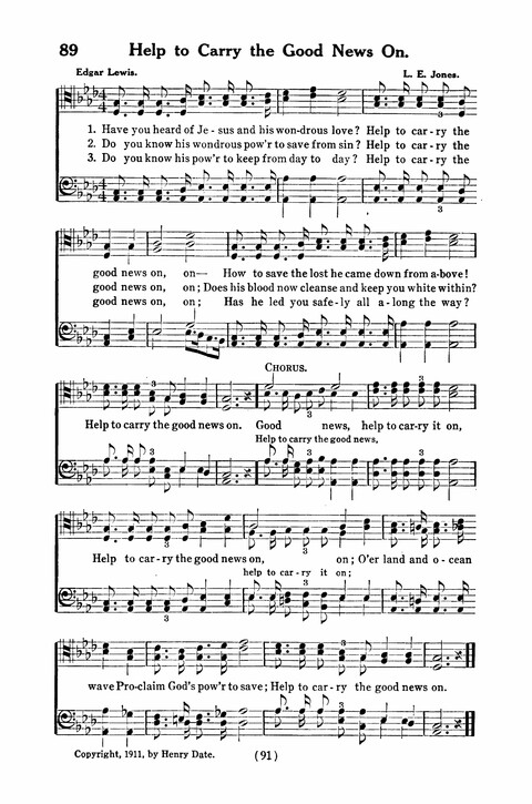 Gospel Songs for Men: a Collection of Quartets and Choruses for Male Voices page 89