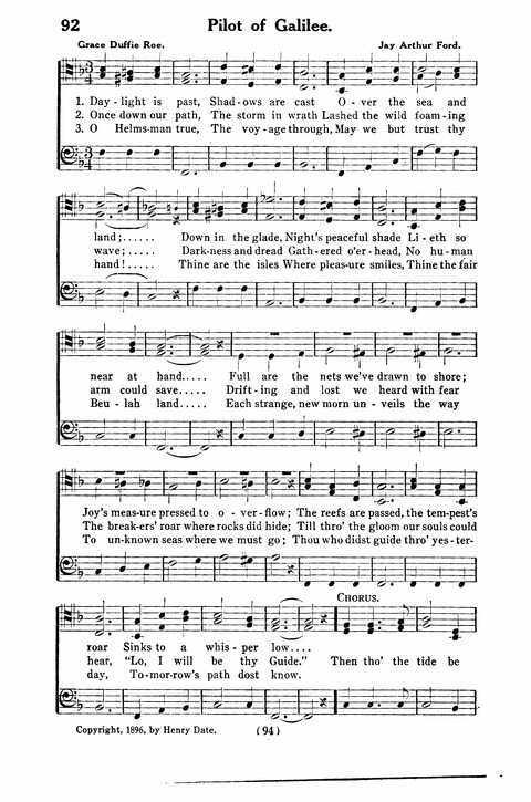 Gospel Songs for Men: a Collection of Quartets and Choruses for Male Voices page 92