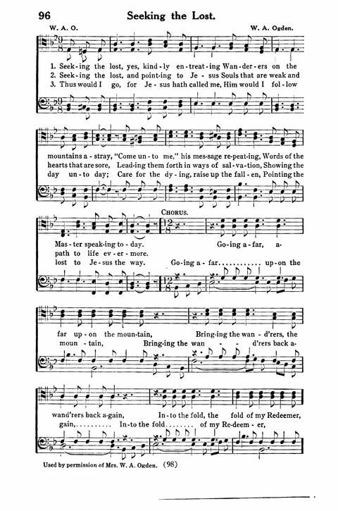 Gospel Songs for Men: a Collection of Quartets and Choruses for Male Voices page 96