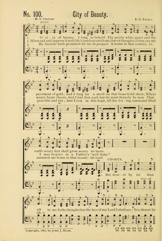 The Gospel in Song: combining "Sing the Gospel", "Echoes of Eden", and Other Selected Songs and Solos for the Sunday school page 100