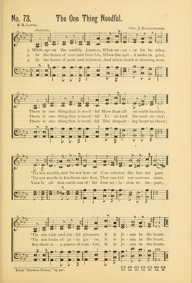 The Gospel in Song: combining "Sing the Gospel", "Echoes of Eden", and Other Selected Songs and Solos for the Sunday school page 73