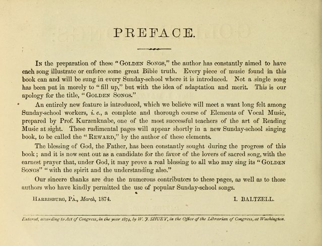 Golden Songs: for the Sabbath School, Sanctuary and Social Worship page 2