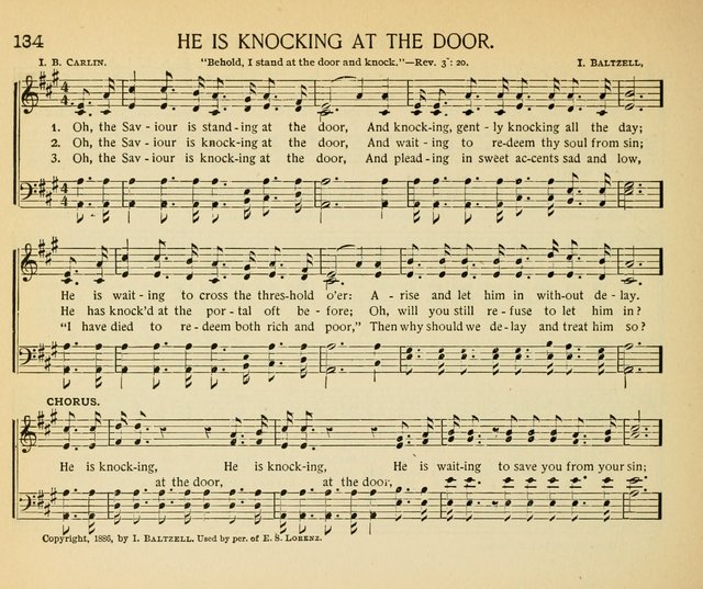 The Gospel Song Sheaf: for Sunday schools and young peoples meetings, comprising primary songs, intermediate songs, gospel and special songs, and old hymns and tunes page 134