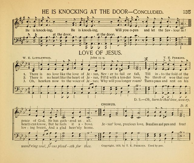 The Gospel Song Sheaf: for Sunday schools and young peoples meetings, comprising primary songs, intermediate songs, gospel and special songs, and old hymns and tunes page 135