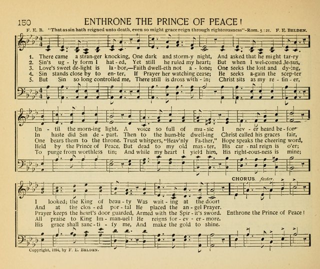 The Gospel Song Sheaf: for Sunday schools and young peoples meetings, comprising primary songs, intermediate songs, gospel and special songs, and old hymns and tunes page 150