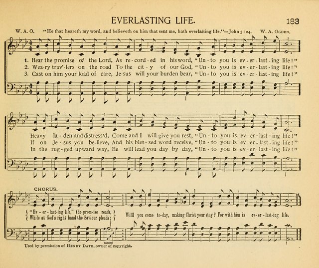 The Gospel Song Sheaf: for Sunday schools and young peoples meetings, comprising primary songs, intermediate songs, gospel and special songs, and old hymns and tunes page 183