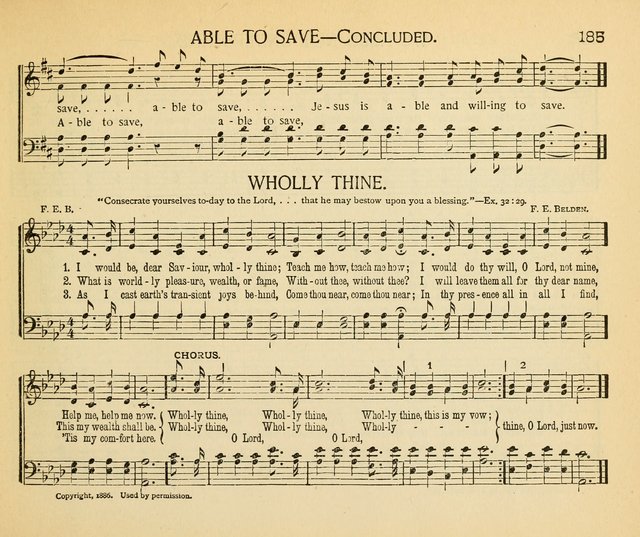 The Gospel Song Sheaf: for Sunday schools and young peoples meetings, comprising primary songs, intermediate songs, gospel and special songs, and old hymns and tunes page 185