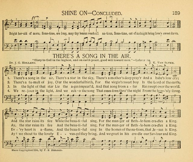 The Gospel Song Sheaf: for Sunday schools and young peoples meetings, comprising primary songs, intermediate songs, gospel and special songs, and old hymns and tunes page 189