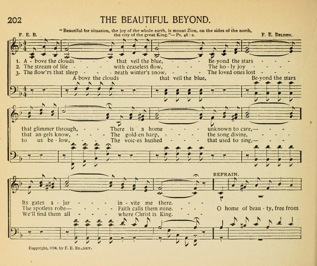 The Gospel Song Sheaf: for Sunday schools and young peoples meetings, comprising primary songs, intermediate songs, gospel and special songs, and old hymns and tunes page 202