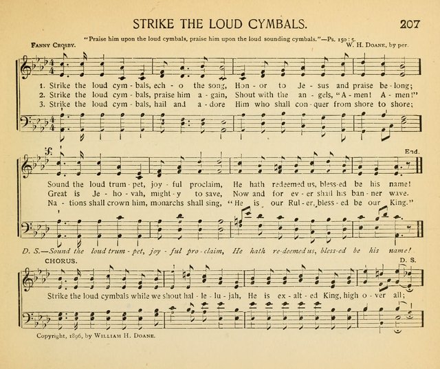 The Gospel Song Sheaf: for Sunday schools and young peoples meetings, comprising primary songs, intermediate songs, gospel and special songs, and old hymns and tunes page 207