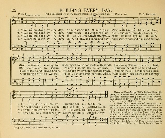 The Gospel Song Sheaf: for Sunday schools and young peoples meetings, comprising primary songs, intermediate songs, gospel and special songs, and old hymns and tunes page 22