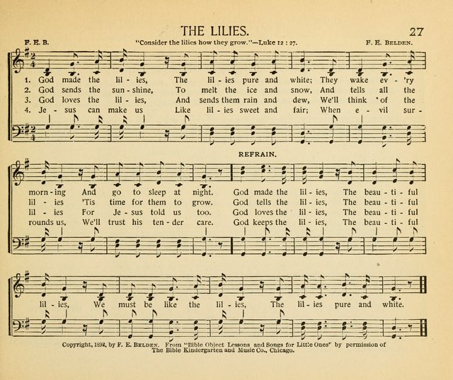 The Gospel Song Sheaf: for Sunday schools and young peoples meetings, comprising primary songs, intermediate songs, gospel and special songs, and old hymns and tunes page 27