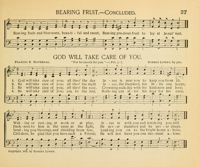 The Gospel Song Sheaf: for Sunday schools and young peoples meetings, comprising primary songs, intermediate songs, gospel and special songs, and old hymns and tunes page 37