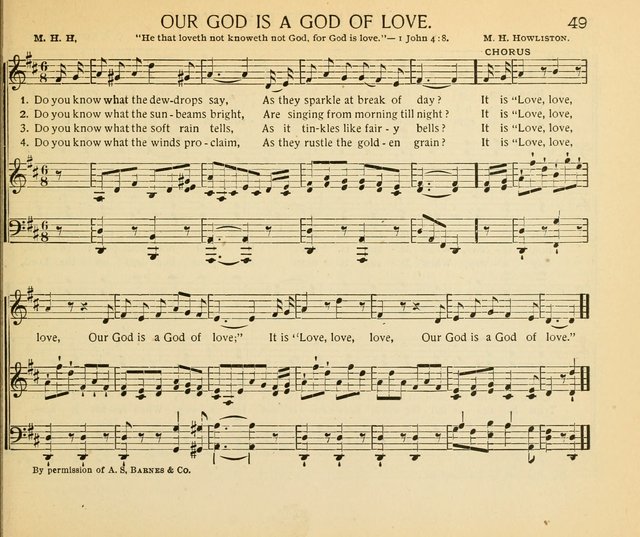 The Gospel Song Sheaf: for Sunday schools and young peoples meetings, comprising primary songs, intermediate songs, gospel and special songs, and old hymns and tunes page 49