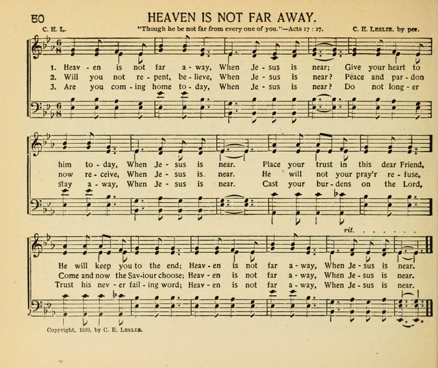 The Gospel Song Sheaf: for Sunday schools and young peoples meetings, comprising primary songs, intermediate songs, gospel and special songs, and old hymns and tunes page 50