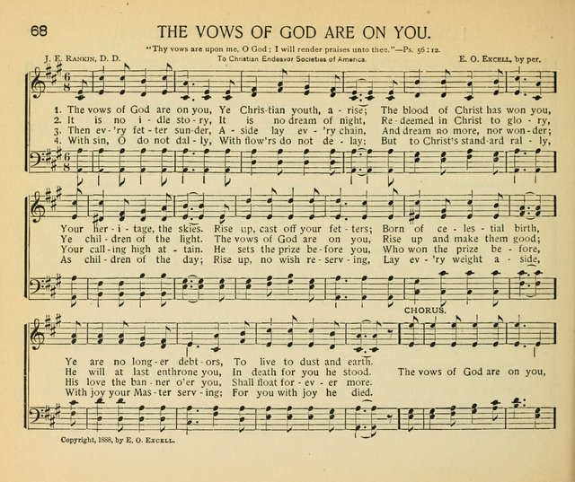 The Gospel Song Sheaf: for Sunday schools and young peoples meetings, comprising primary songs, intermediate songs, gospel and special songs, and old hymns and tunes page 68