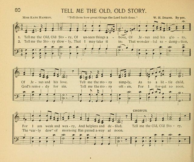 The Gospel Song Sheaf: for Sunday schools and young peoples meetings, comprising primary songs, intermediate songs, gospel and special songs, and old hymns and tunes page 80