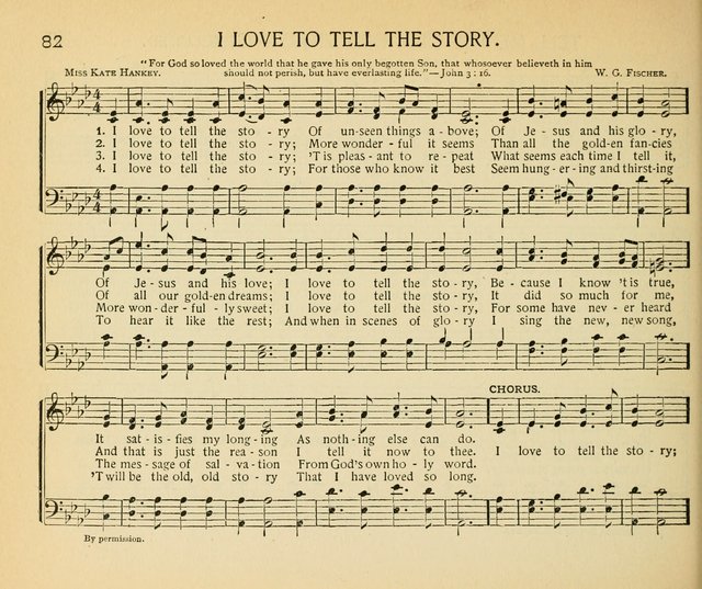 The Gospel Song Sheaf: for Sunday schools and young peoples meetings, comprising primary songs, intermediate songs, gospel and special songs, and old hymns and tunes page 82