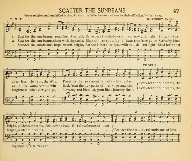 The Gospel Song Sheaf: for Sunday schools and young peoples meetings, comprising primary songs, intermediate songs, gospel and special songs, and old hymns and tunes page 97