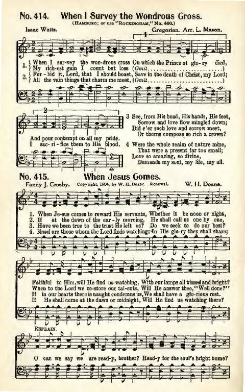 Great Songs of the Church: a comprehensive collection of psalms, hymns, and spiritual songs of the first class, suitable for all services of the church page 280