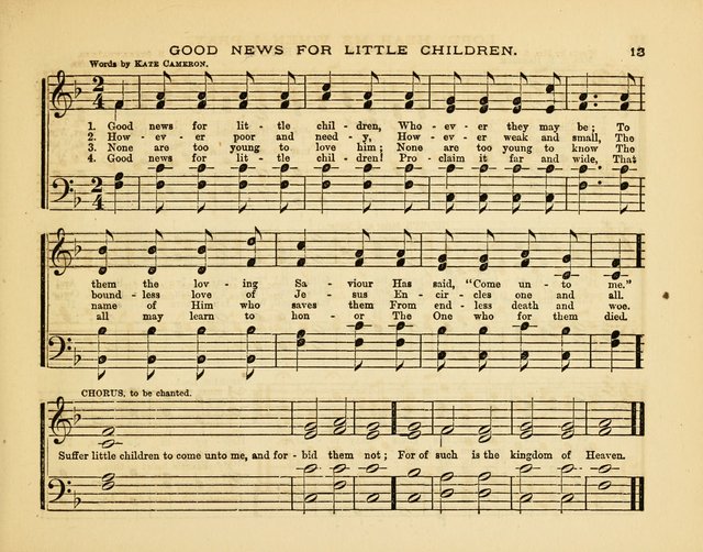 Glad Tidings: a collection of new hymns and music, designed for sabbath schools, anniversary meetings, home circles, &c. page 13