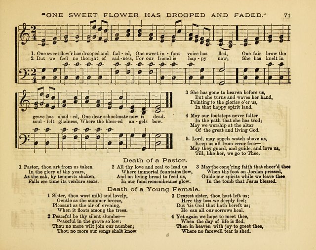 Glad Tidings: a collection of new hymns and music, designed for sabbath schools, anniversary meetings, home circles, &c. page 71