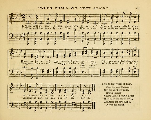 Glad Tidings: a collection of new hymns and music, designed for sabbath schools, anniversary meetings, home circles, &c. page 75