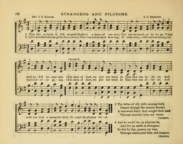 Glad Tidings: a collection of new hymns and music, designed for sabbath schools, anniversary meetings, home circles, &c. page 78