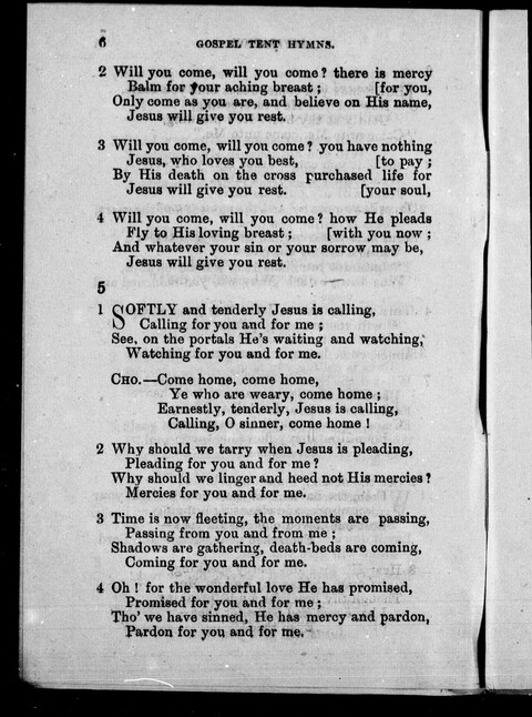 Gospel Tent Hymns page 5