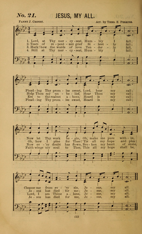 The Gospel Temperance Hymnal and Coronation Songs page 22