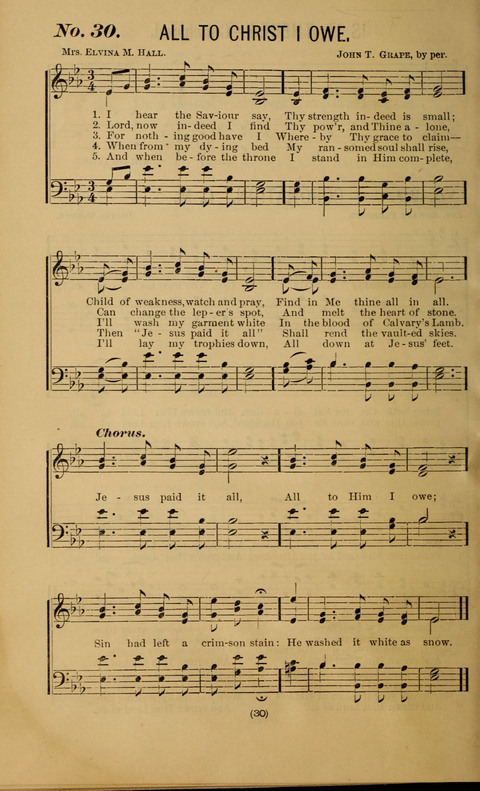 The Gospel Temperance Hymnal and Coronation Songs page 30