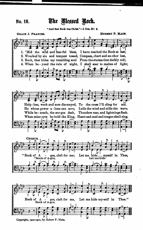 Gospel Tent Songs: Selected by F. H. Jacobs and I. Allan Sankey at the request of the Evangelistic Committee of Greater New York page 18