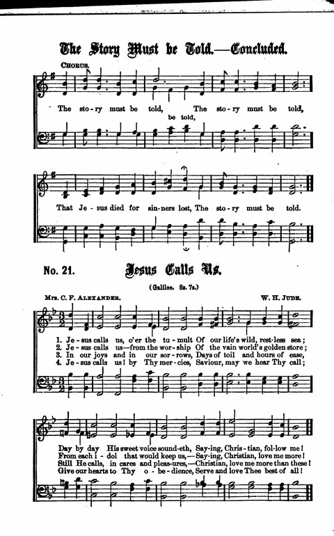 Gospel Tent Songs: Selected by F. H. Jacobs and I. Allan Sankey at the request of the Evangelistic Committee of Greater New York page 21