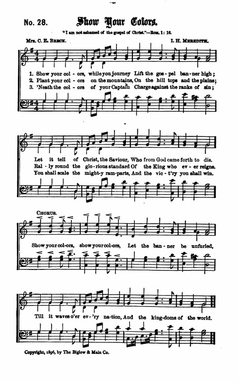 Gospel Tent Songs: Selected by F. H. Jacobs and I. Allan Sankey at the request of the Evangelistic Committee of Greater New York page 28