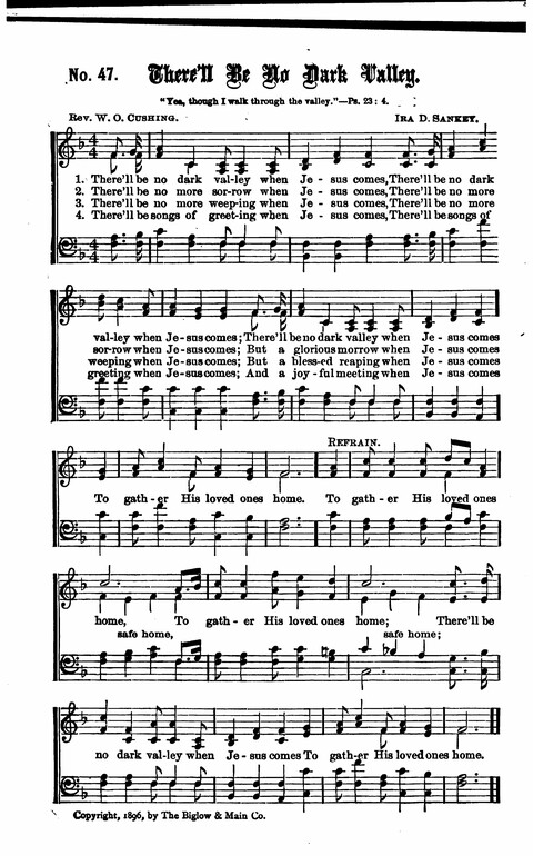 Gospel Tent Songs: Selected by F. H. Jacobs and I. Allan Sankey at the request of the Evangelistic Committee of Greater New York page 47