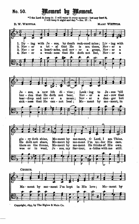 Gospel Tent Songs: Selected by F. H. Jacobs and I. Allan Sankey at the request of the Evangelistic Committee of Greater New York page 50