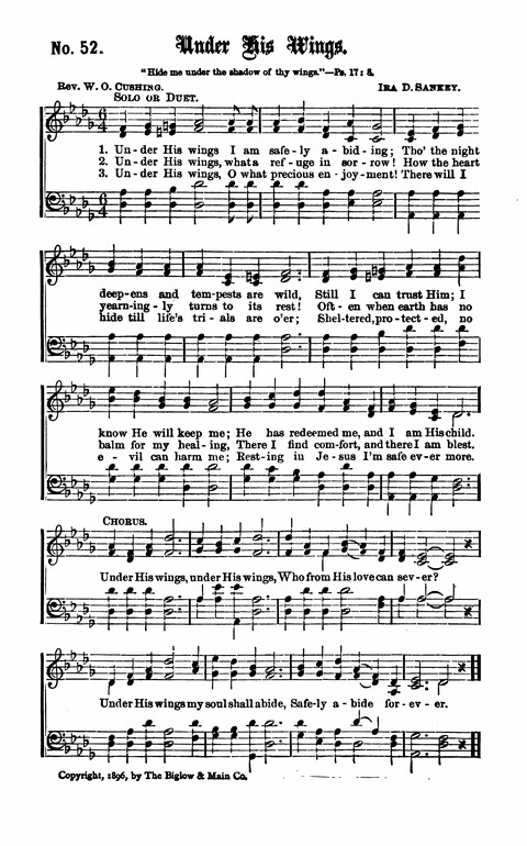 Gospel Tent Songs: Selected by F. H. Jacobs and I. Allan Sankey at the request of the Evangelistic Committee of Greater New York page 52