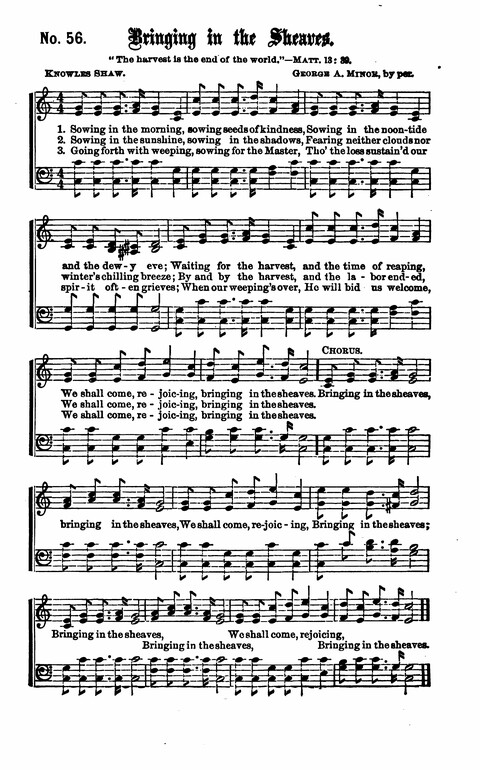 Gospel Tent Songs: Selected by F. H. Jacobs and I. Allan Sankey at the request of the Evangelistic Committee of Greater New York page 56