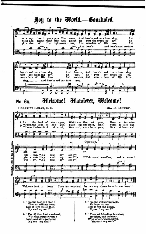 Gospel Tent Songs: Selected by F. H. Jacobs and I. Allan Sankey at the request of the Evangelistic Committee of Greater New York page 63