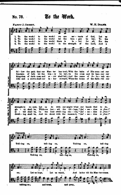 Gospel Tent Songs: Selected by F. H. Jacobs and I. Allan Sankey at the request of the Evangelistic Committee of Greater New York page 73