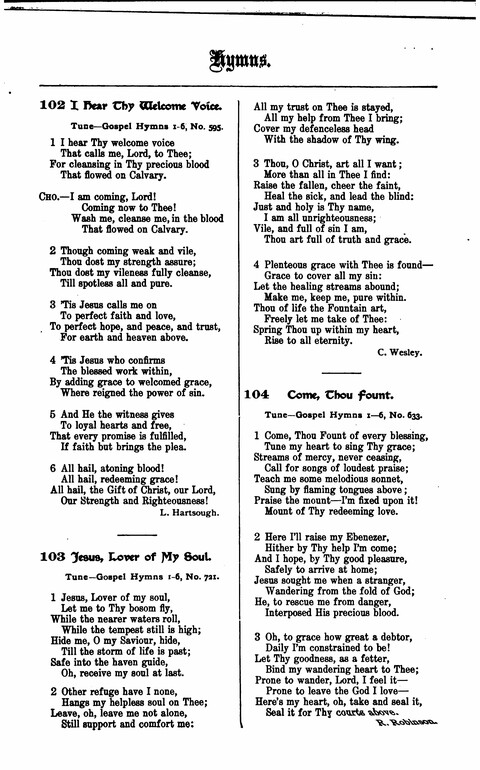 Gospel Tent Songs: Selected by F. H. Jacobs and I. Allan Sankey at the request of the Evangelistic Committee of Greater New York page 89