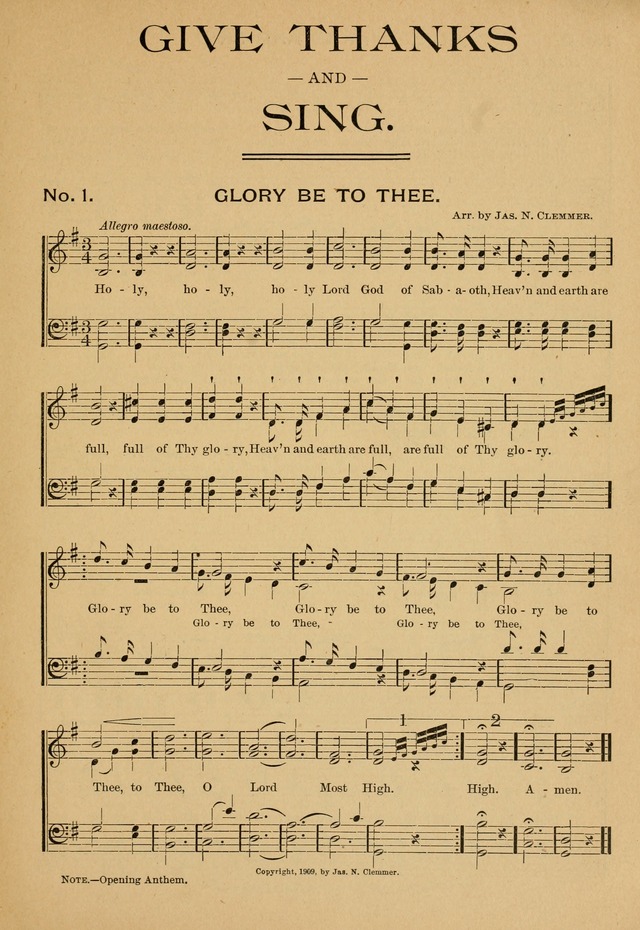 Give Thanks and Sing: for use in all religious meetings page 1