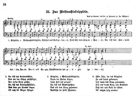 Das geistliche Volkslied: Sammlung geistlicher Lieder für außergottesdienstliche Kreise in vierstimmigem Satze, zugleich asl Begleiterin der "Kleine Missionsharfe" (10. Auflage) page 18