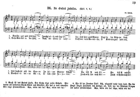 Das geistliche Volkslied: Sammlung geistlicher Lieder für außergottesdienstliche Kreise in vierstimmigem Satze, zugleich asl Begleiterin der "Kleine Missionsharfe" (10. Auflage) page 19