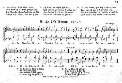 Das geistliche Volkslied: Sammlung geistlicher Lieder für außergottesdienstliche Kreise in vierstimmigem Satze, zugleich asl Begleiterin der "Kleine Missionsharfe" (10. Auflage) page 29