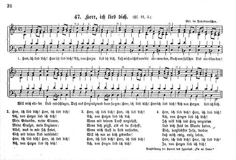 Das geistliche Volkslied: Sammlung geistlicher Lieder für außergottesdienstliche Kreise in vierstimmigem Satze, zugleich asl Begleiterin der "Kleine Missionsharfe" (10. Auflage) page 36