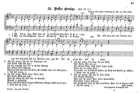 Das geistliche Volkslied: Sammlung geistlicher Lieder für außergottesdienstliche Kreise in vierstimmigem Satze, zugleich asl Begleiterin der "Kleine Missionsharfe" (10. Auflage) page 41